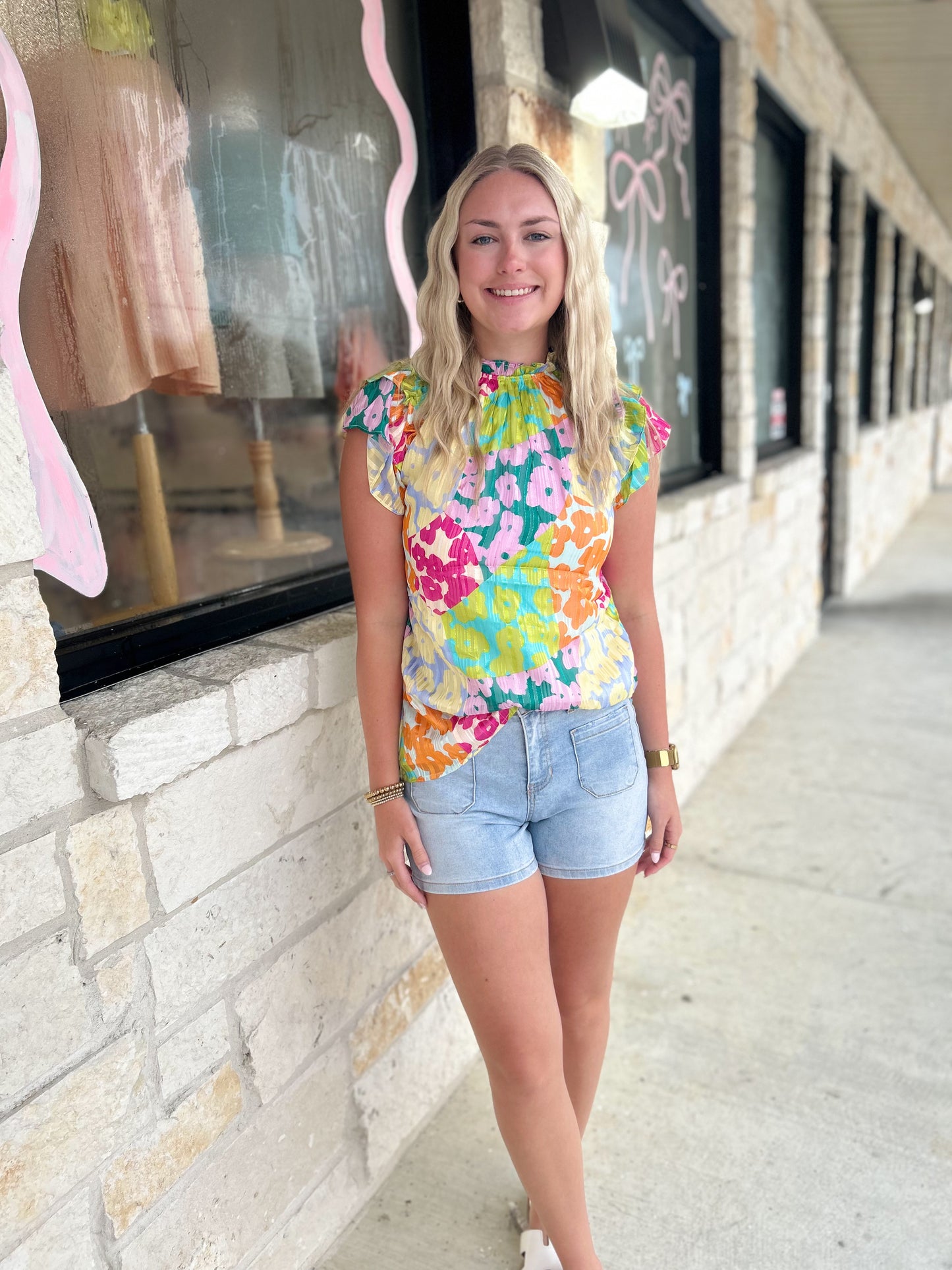 Leopard Floral Blouse