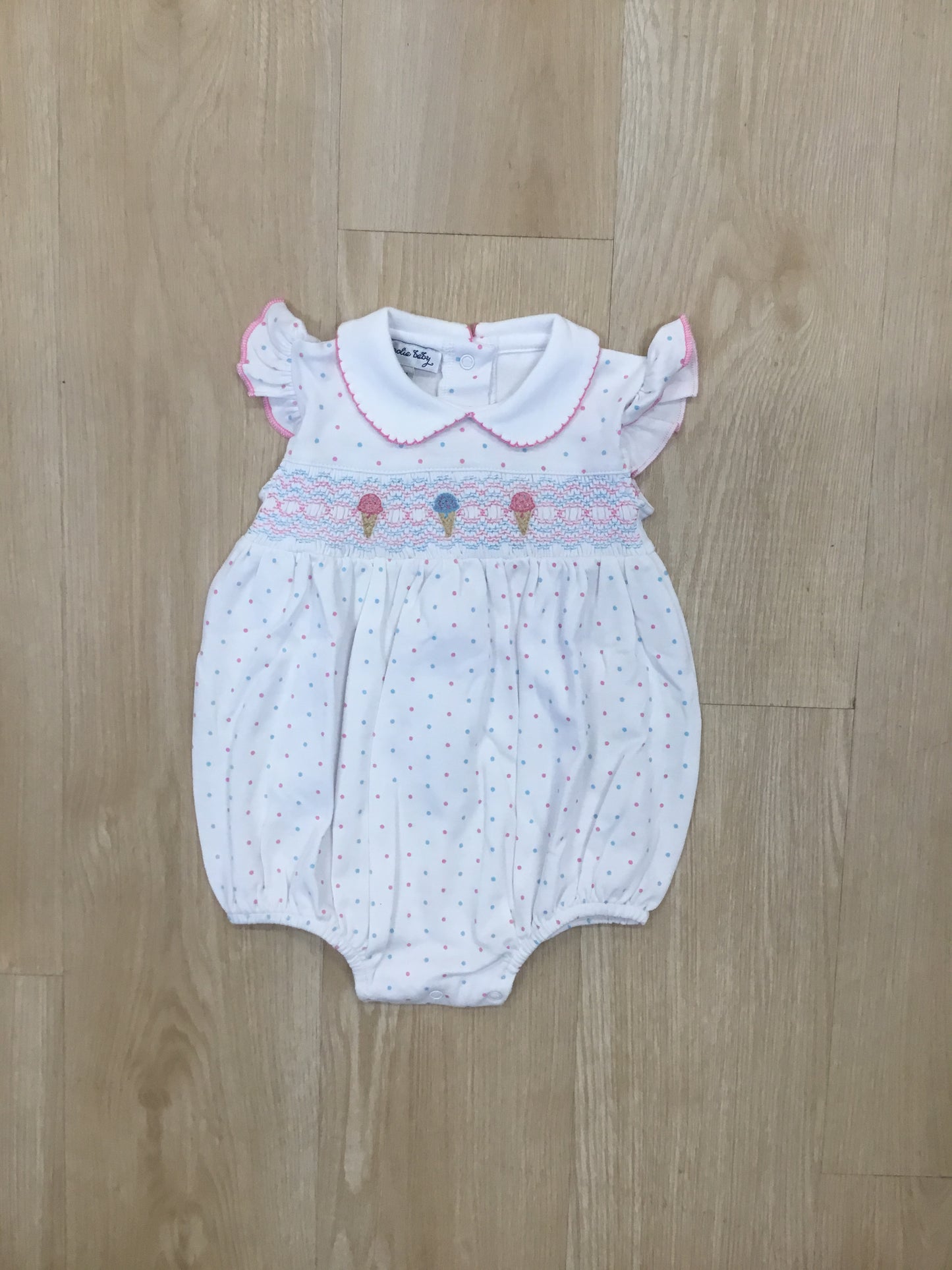 ICE CREAM SMOCKED BUBBLE AND SET