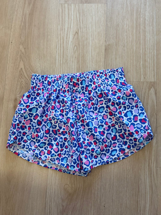 Blue leopard shorts