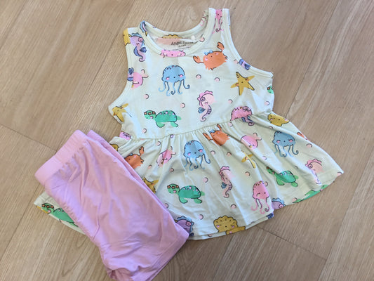 Cutie Sea Creature Bike Short Set