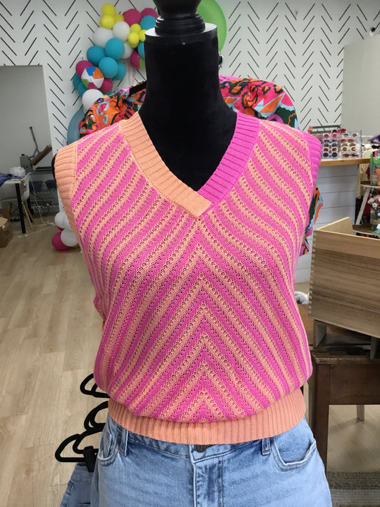 Chevron Knit Vest