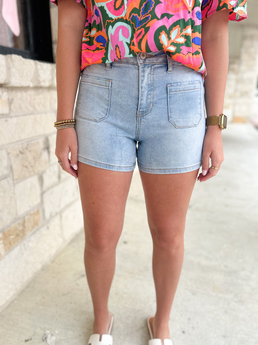 Light Wash Shorts