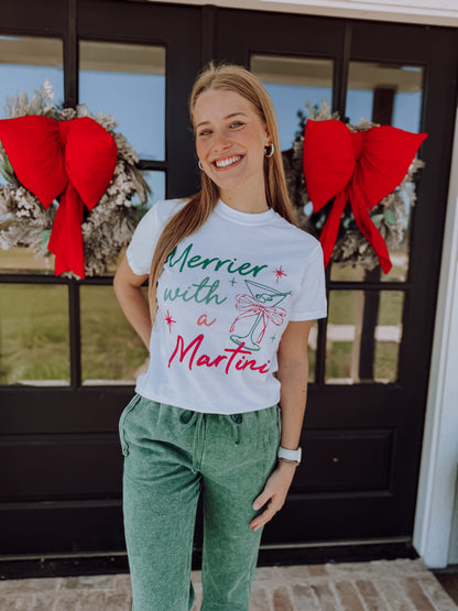 MERRIER WITH A MARTINI TEE