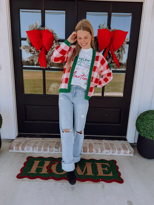 MERRY COLOR BLOCK CARDIGAN
