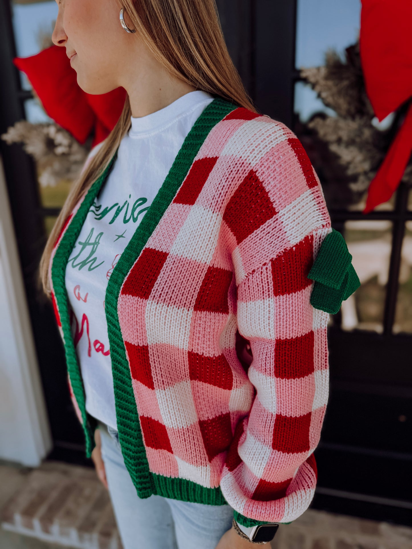MERRY COLOR BLOCK CARDIGAN