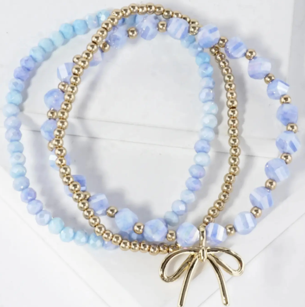 3-PC BRACELET SET BLUE