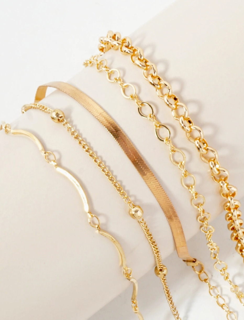 5-PC LAYERED CHAIN GOLD
