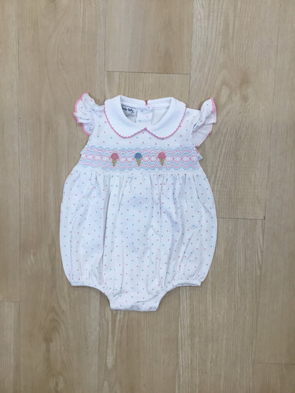 ICE CREAM SMOCKED BUBBLE AND SET